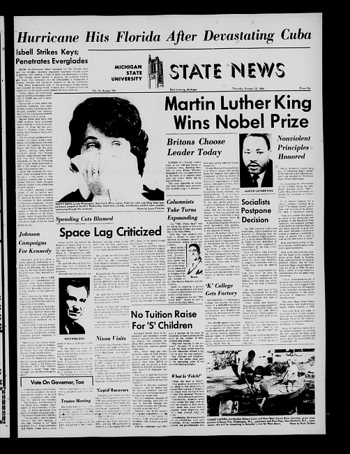 State news. (1964 October 15)