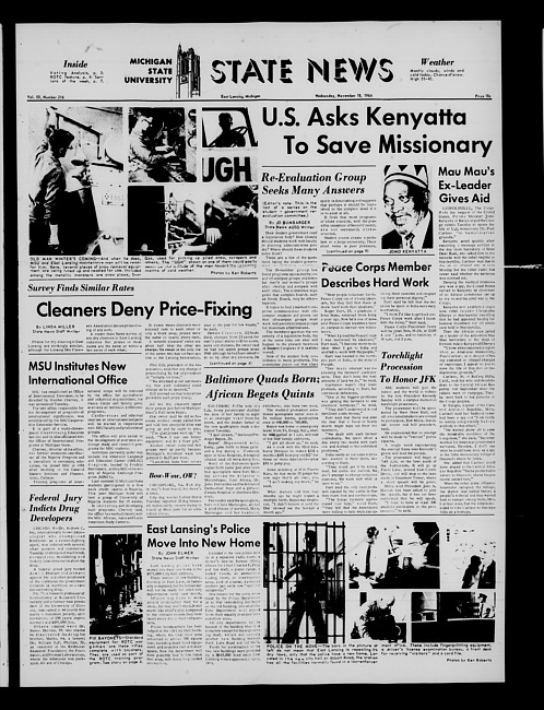 State news. (1964 November 18)