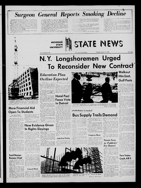 State news. (1965 January 12)