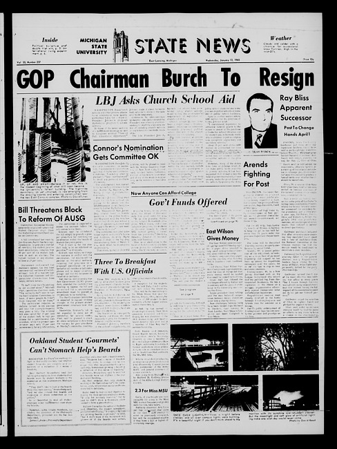 State news. (1965 January 13)