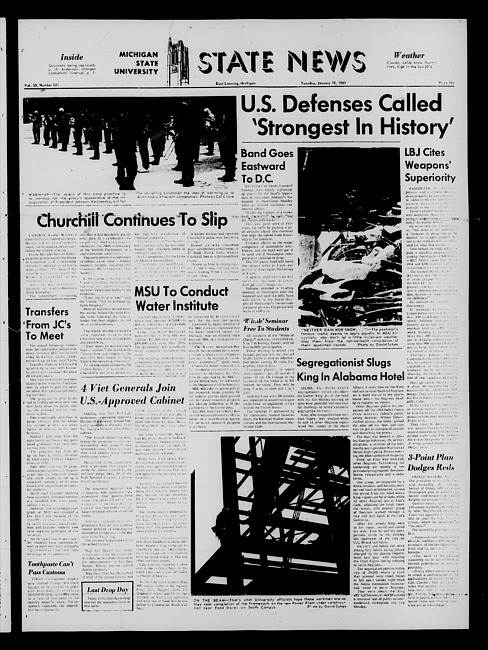 State news. (1965 January 19)