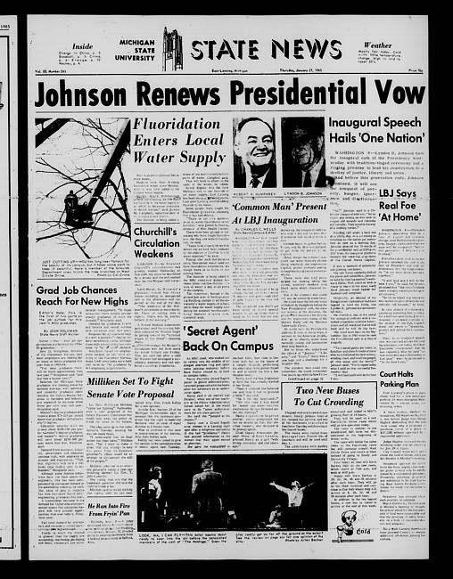 State news. (1965 January 21)