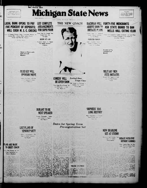 Michigan State news. (1933 February 23)