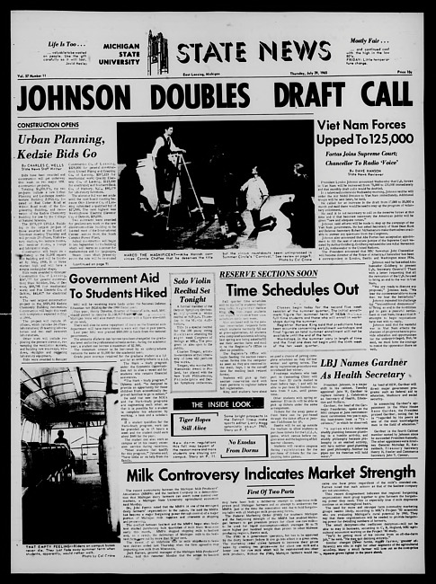 State news. (1965 July 29)