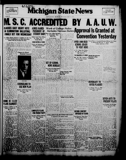 Michigan State news. (1933 May 18)