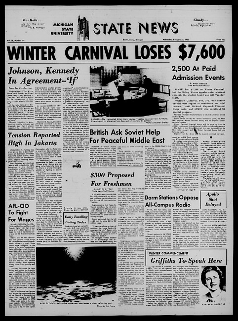 State news. (1966 February 23)
