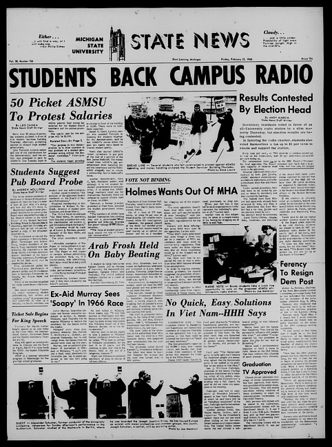 State news. (1966 February 25)