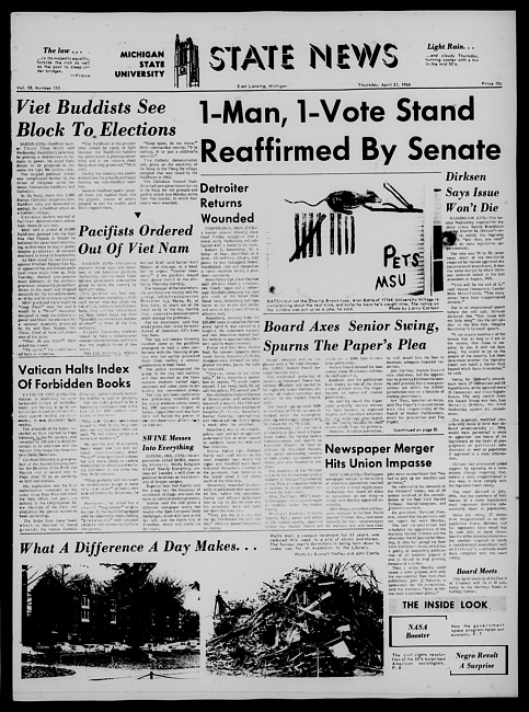 State news. (1966 April 21)