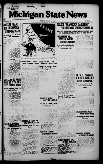 Michigan State news. (1926 March 19)
