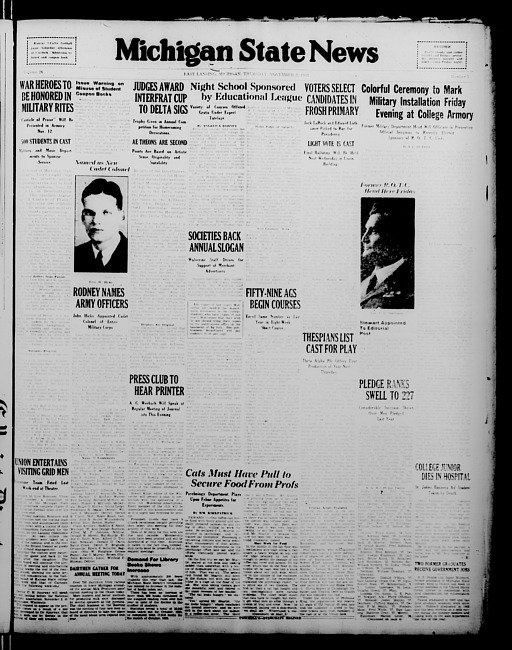 Michigan State news. (1933 November 2)