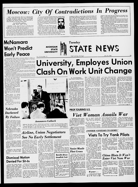 State news. (1966 July 12)