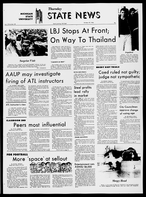 State news. (1966 October 27)