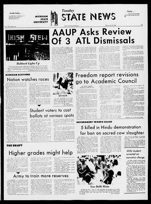 State news. (1966 November 8)