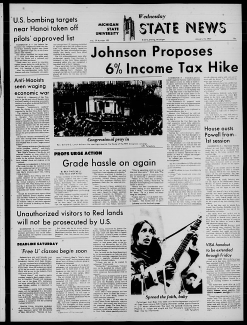 State news. (1967 January 11)