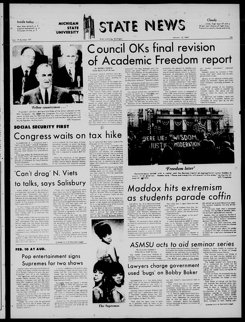 State news. (1967 January 12)