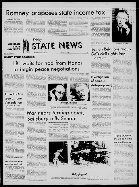 State news. (1967 February 3)