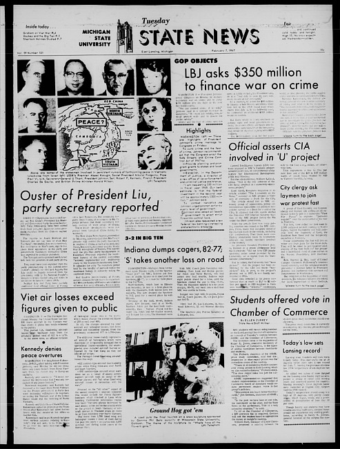 State news. (1967 February 7)