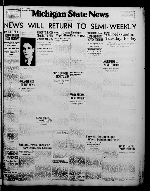 Michigan State news. (1934 March 1)