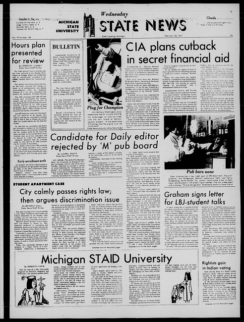 State news. (1967 February 22)