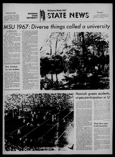 State news. (1967 September 1)