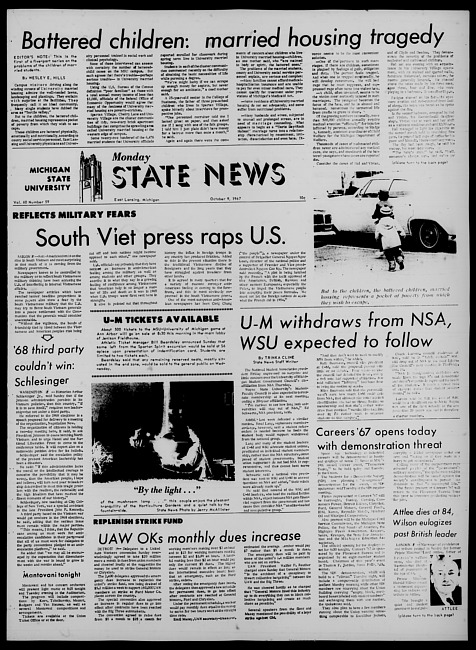State news. (1967 October 9)