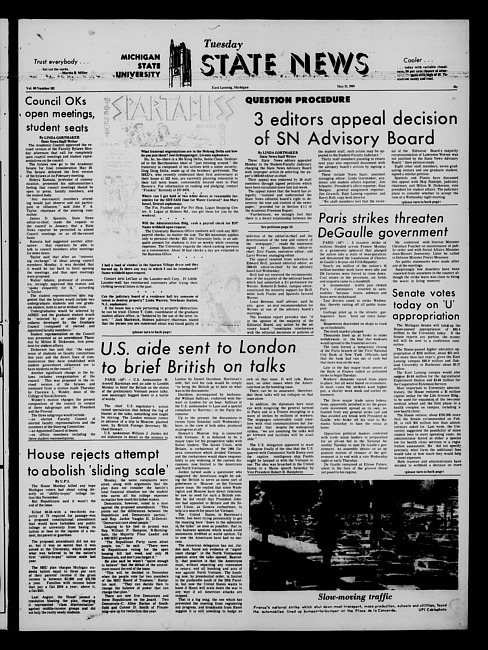 State news. (1968 May 21)