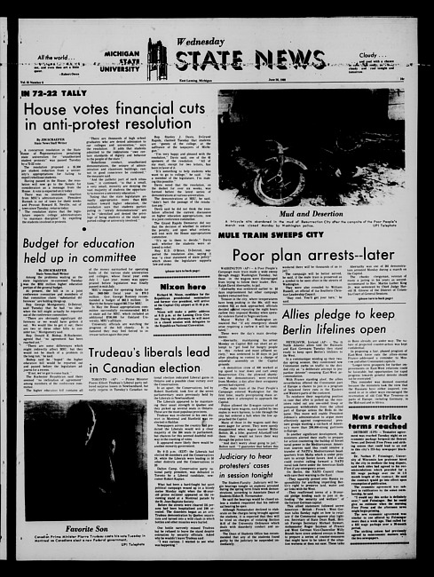 State news. (1968 June 26)