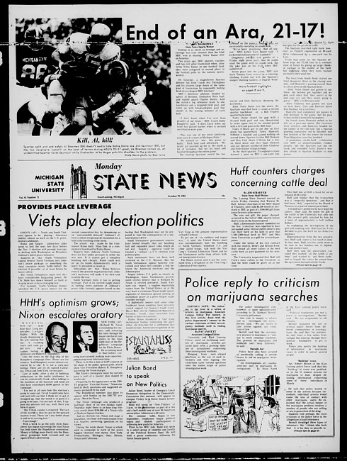 State news. (1968 October 28)