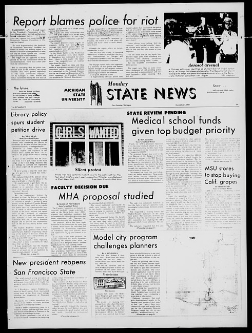 State news. (1968 December 2)