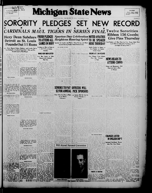 Michigan State news. (1934 October 9)
