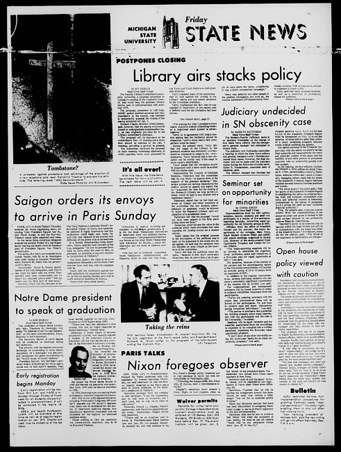 State news. (1968 December 6)