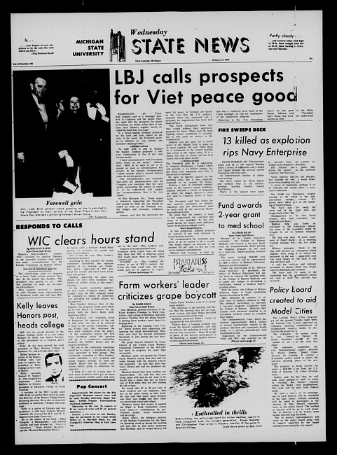 State news. (1969 January 15)