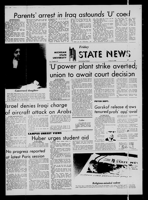 State news. (1969 January 31)