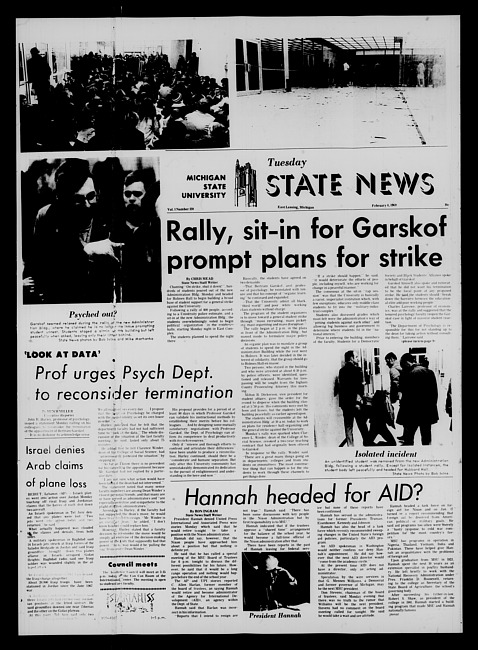 State news. (1969 February 4)