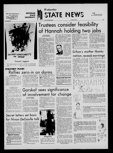 State news. (1969 February 5)