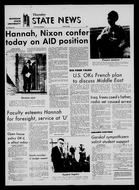 State news. (1969 February 6)