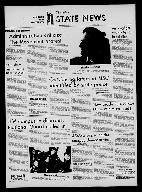 State news. (1969 February 13)