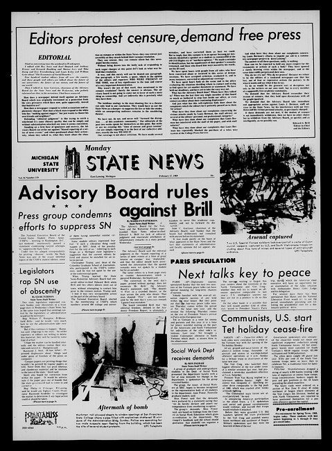 State news. (1969 February 17)