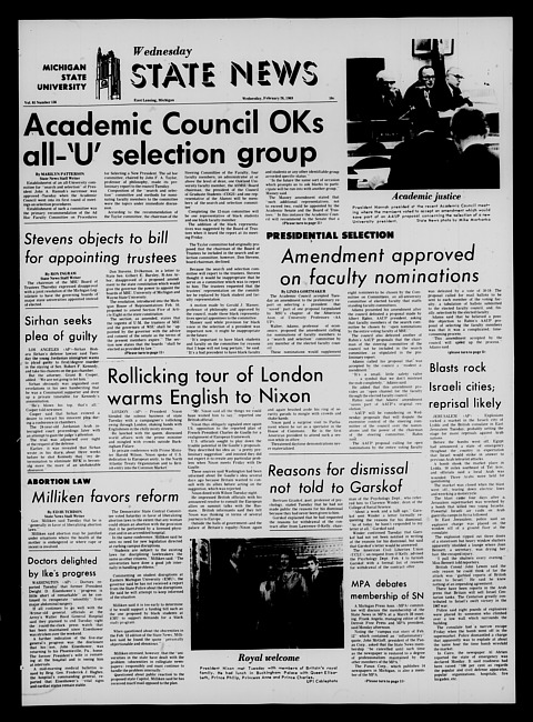 State news. (1969 February 26)