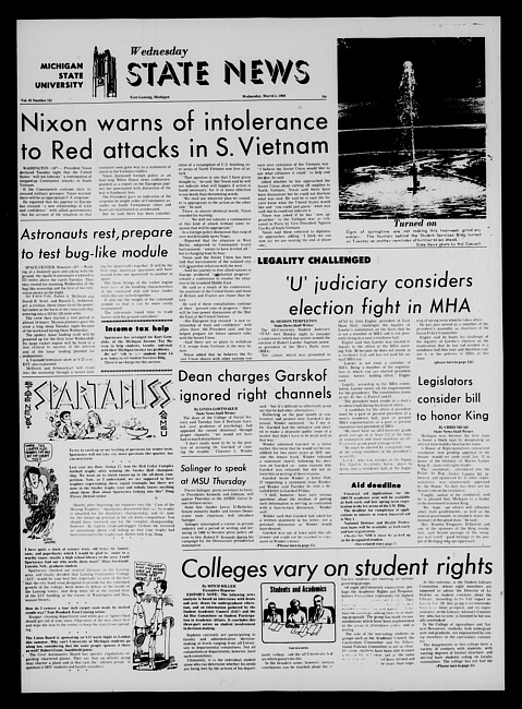 State news. (1969 March 5)