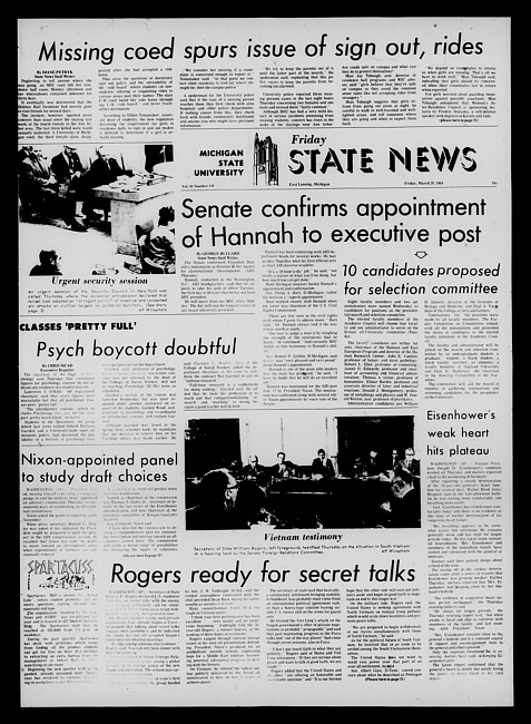 State news. (1969 March 28)