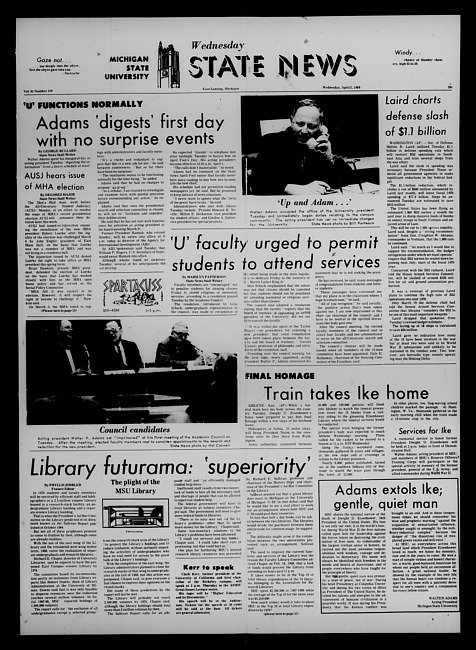 State news. (1969 April 2)