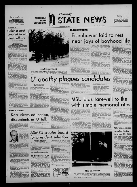 State news. (1969 April 3)