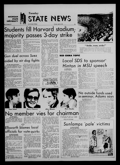 State news. (1969 April 15)