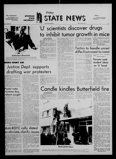 State news. (1969 April 25)