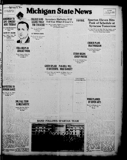 Michigan State news. (1934 November 9)