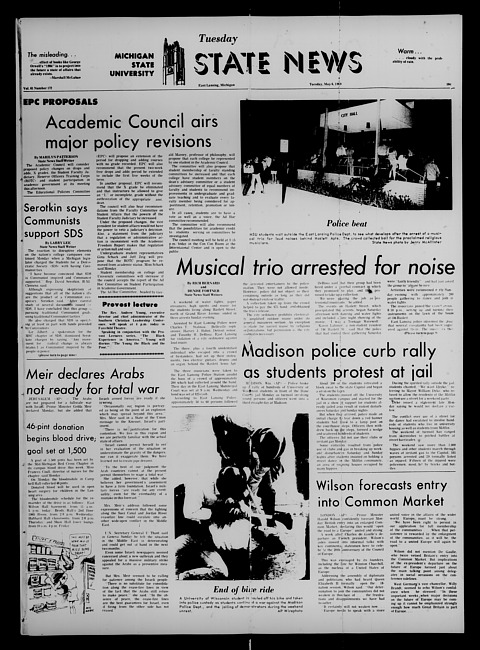 State news. (1969 May 6)