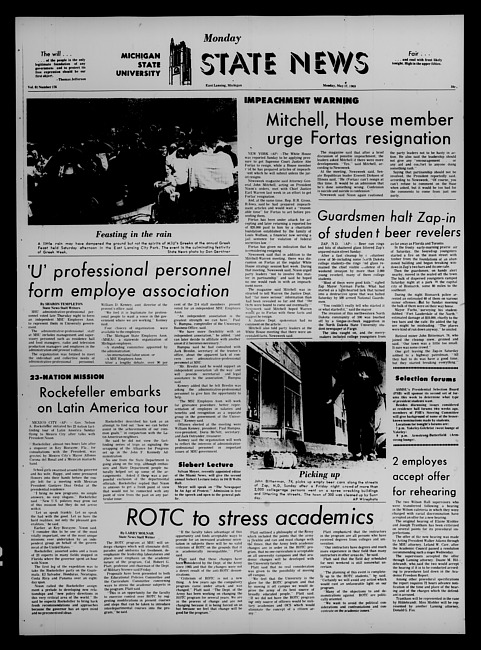 State news. (1969 May 12)