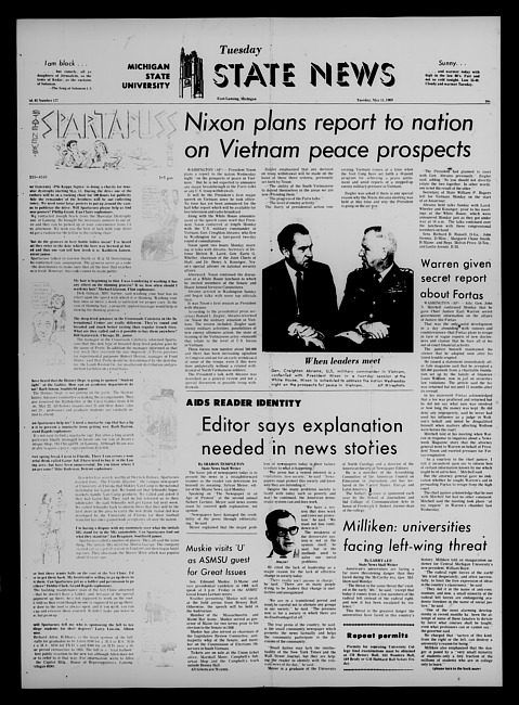 State news. (1969 May 13)