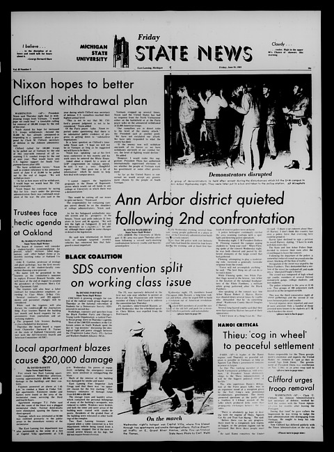 State news. (1969 June 20)